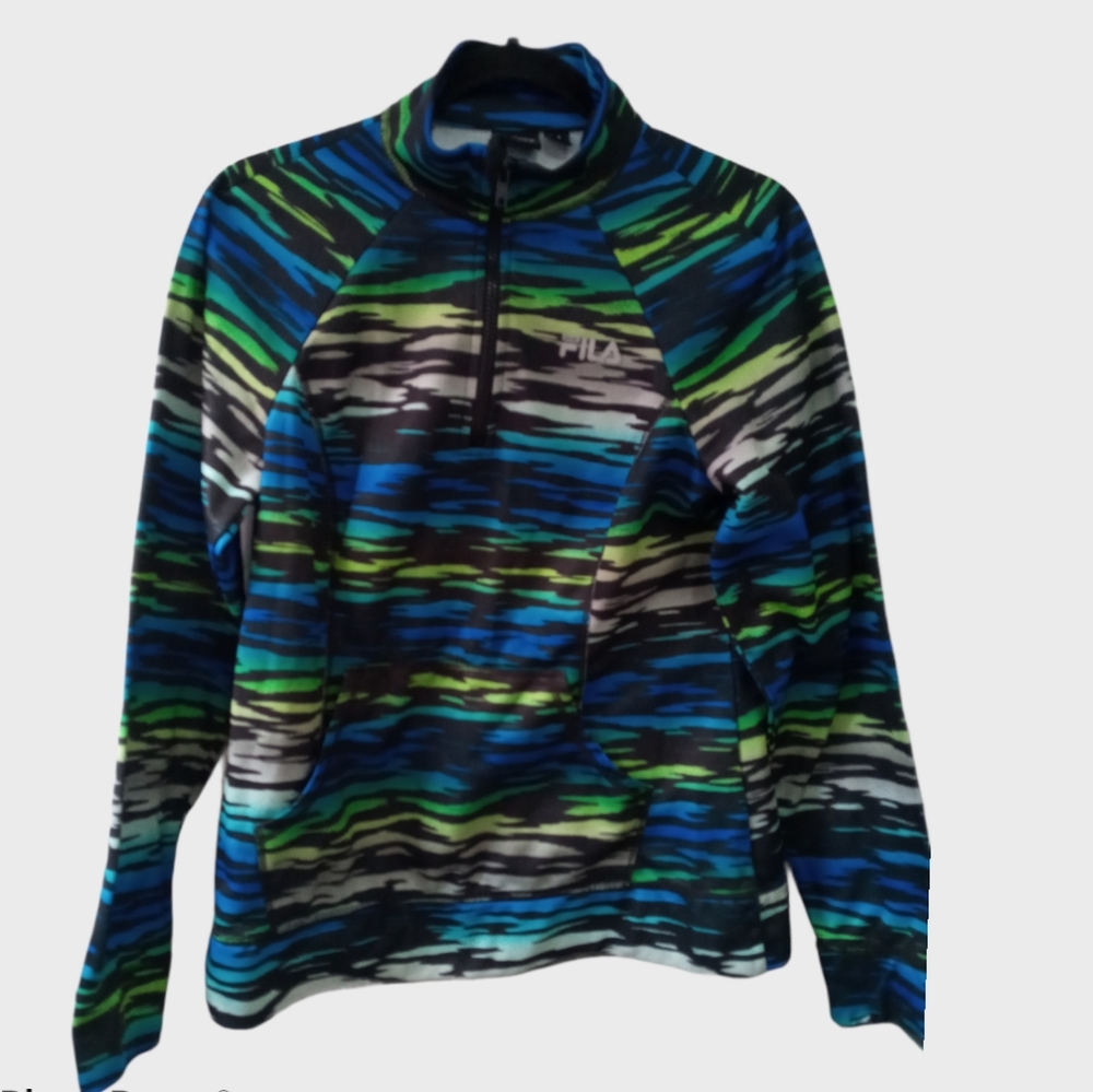 Fila Womens Jacket  Long Sleeve Sweatshirt Size Medium Multicolor